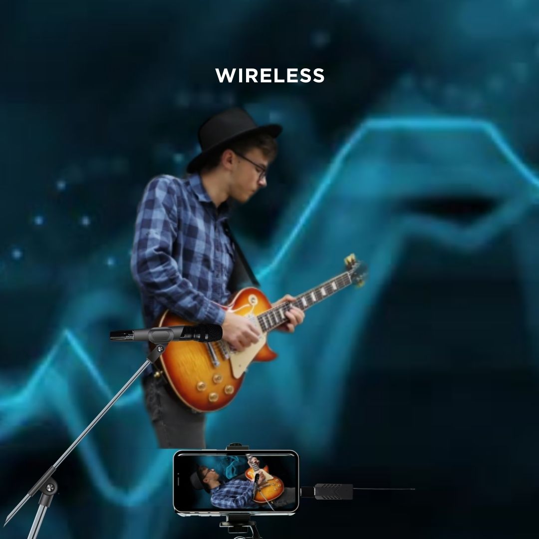 Professional Wireless Microphone for Instrument Recording & Live Streaming