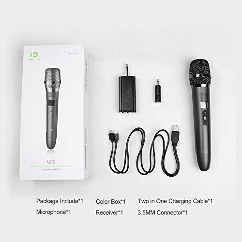 Rechargeable Wireless UHF Microphone System for Stage PA