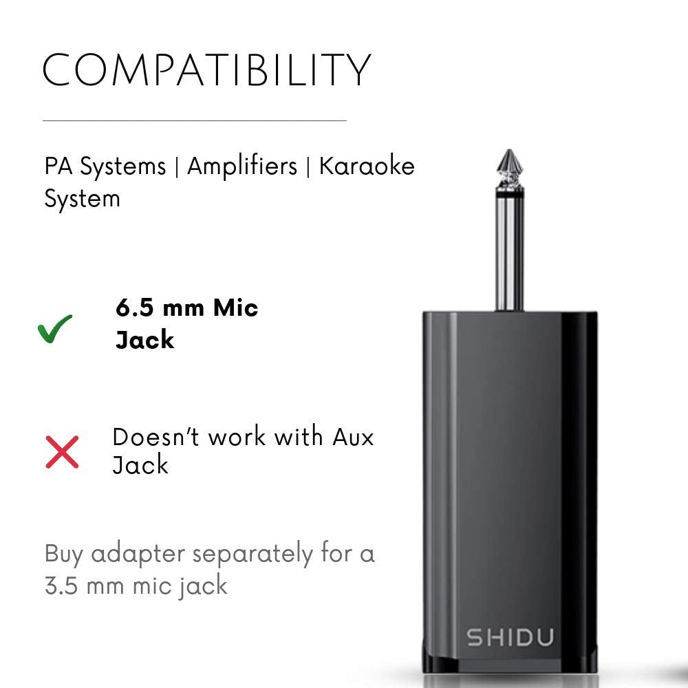 Handheld Wireless Dynamic Microphone for PA System Amplifier - Omnidirectional