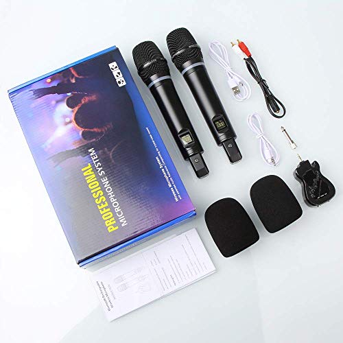 Dual Handheld Wireless Microphone - Ideal Karaoke, Singing, Interview Mic