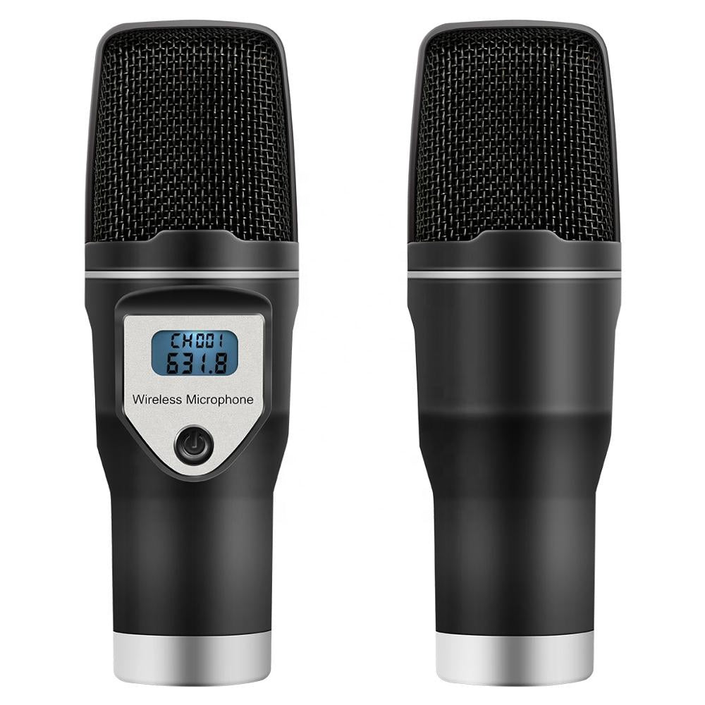 UHF Wireless Microphones USB Microphone for Singing Podcast Guitar Recording
