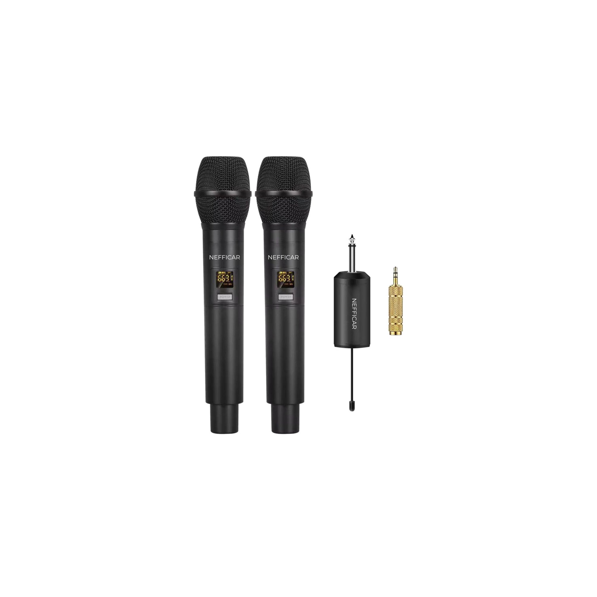 Nefficar U2 dual wireless microphone kit