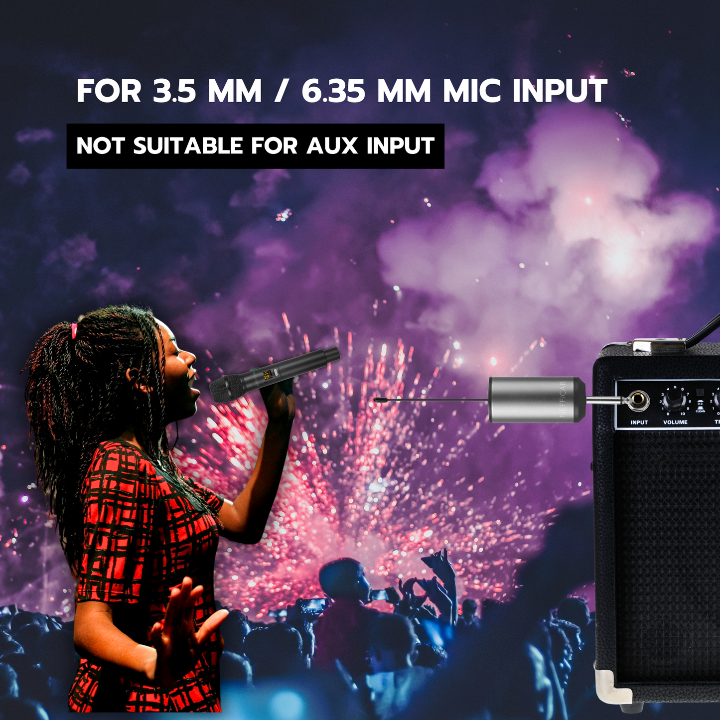Wireless Interview Mic for Audio Mixers & PA Sound System