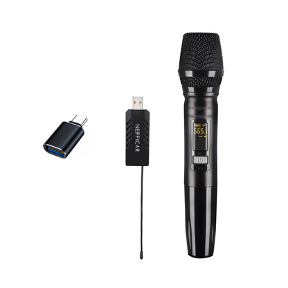 Wireless Microphone with USB Receiver for Phone and PC