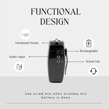 Classroom Portable Voice Amplifier for Teachers - Nefficar