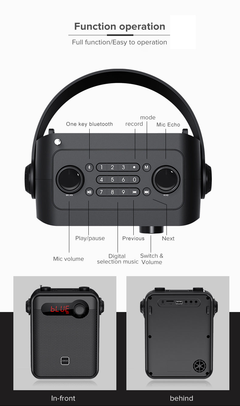 Church Speaker System with Mic for Worship Services & Sermon - Nefficar