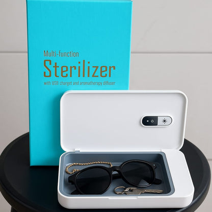 Portable UV Light Sanitizer Box for Mobile, Jewelry & Keys – 99.9% Germ Removal