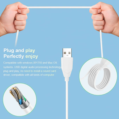 360° Omnidirectional Gooseneck Microphone – Plug & Play Desktop Mic