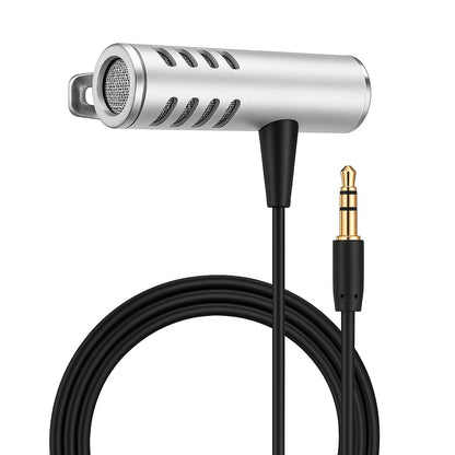 Clip-On Lavalier Microphone – Noise-Cancelling, 360° Pickup, and PC/Smartphone Compatible