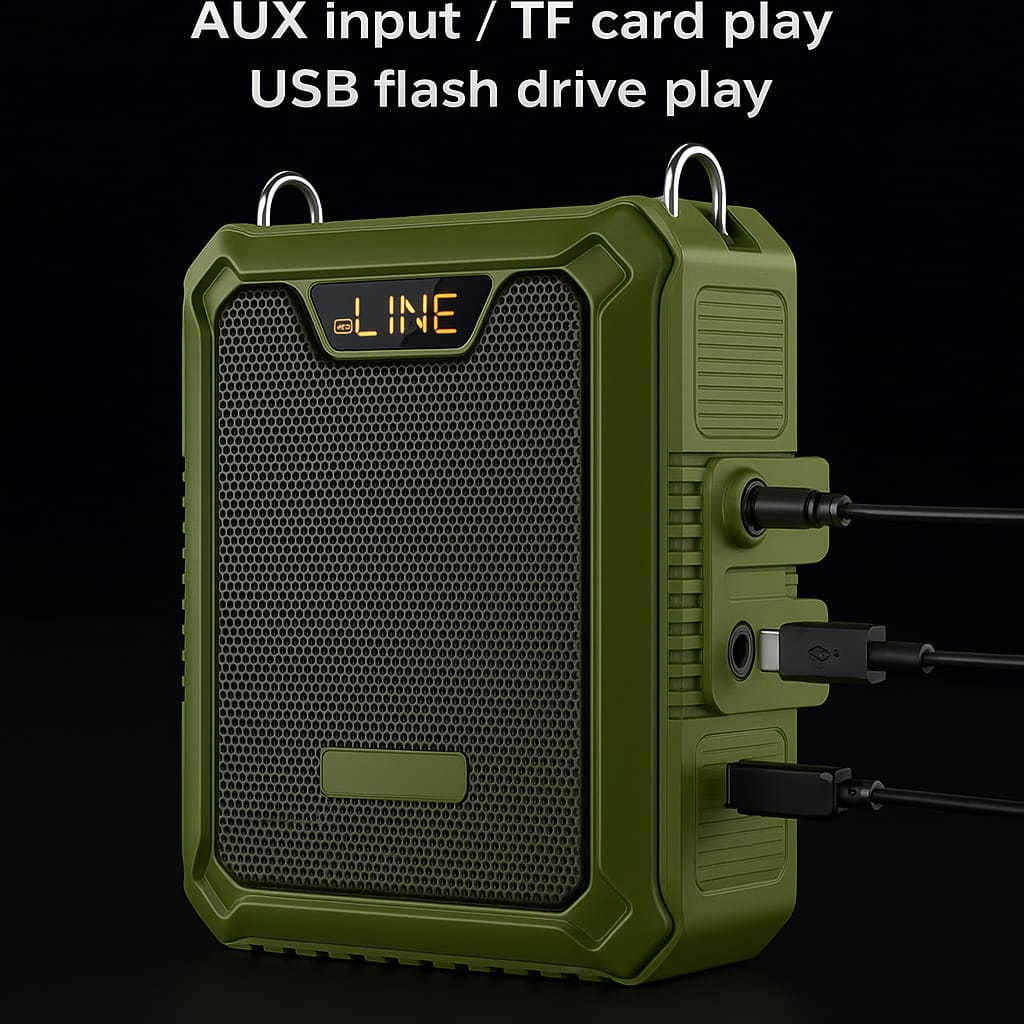 25W Rechargeable Voice Amplifier – Wireless Bluetooth PA Speaker for Teachers, Coaches & Outdoor Events