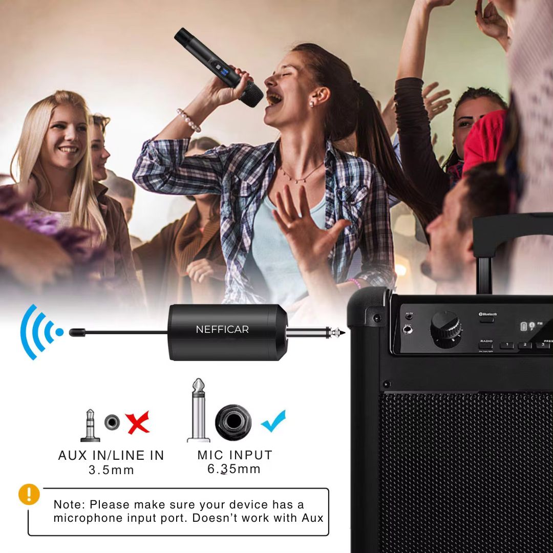 Wireless Interview Mic for Audio Mixers & PA Sound System