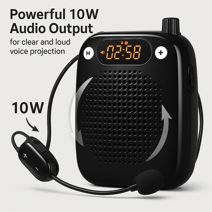 Portable Wireless Voice Amplifier with UHF Microphone 3