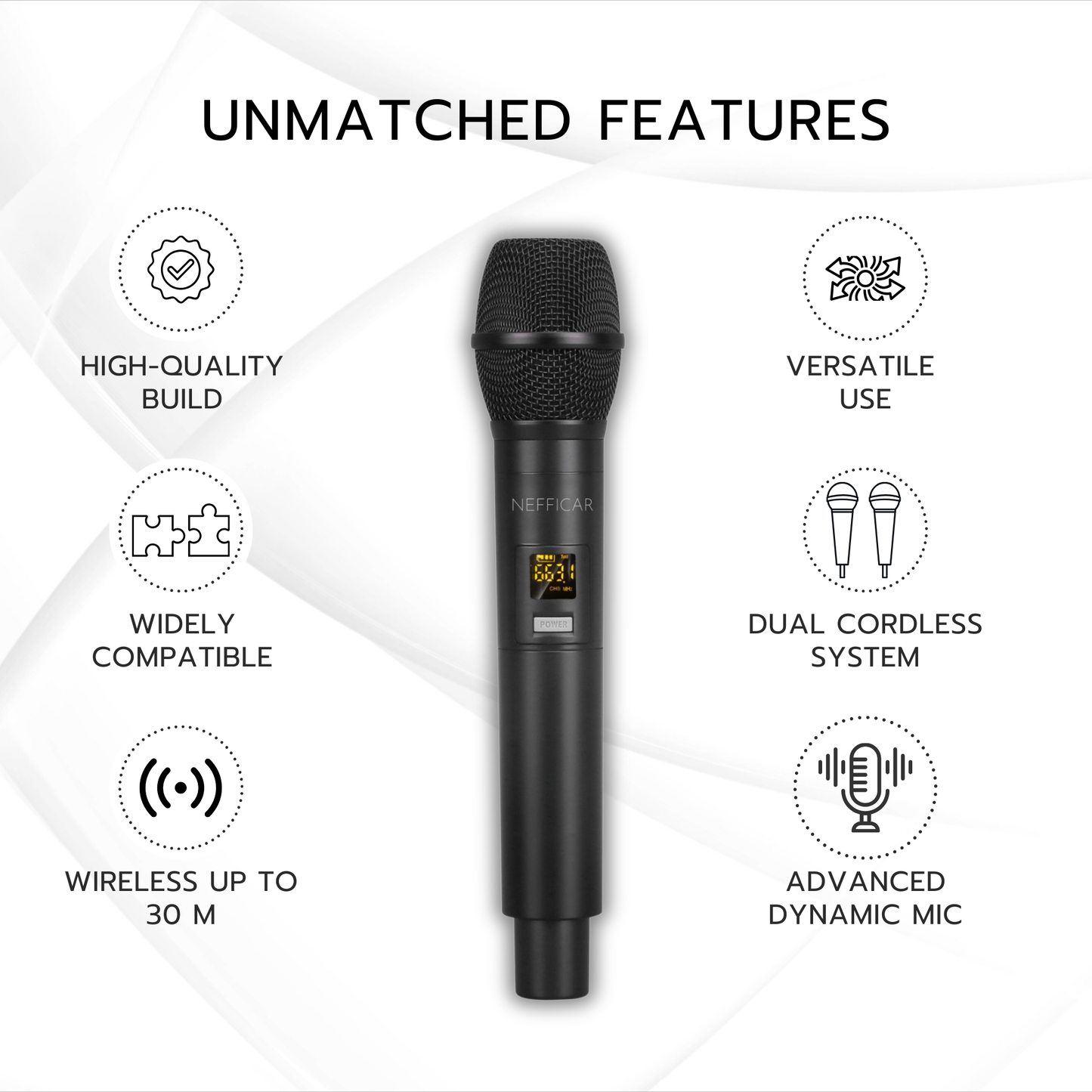 Wireless Interview Mic for Audio Mixers & PA Sound System