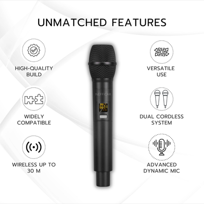 Wireless Interview Mic for Audio Mixers & PA Sound System