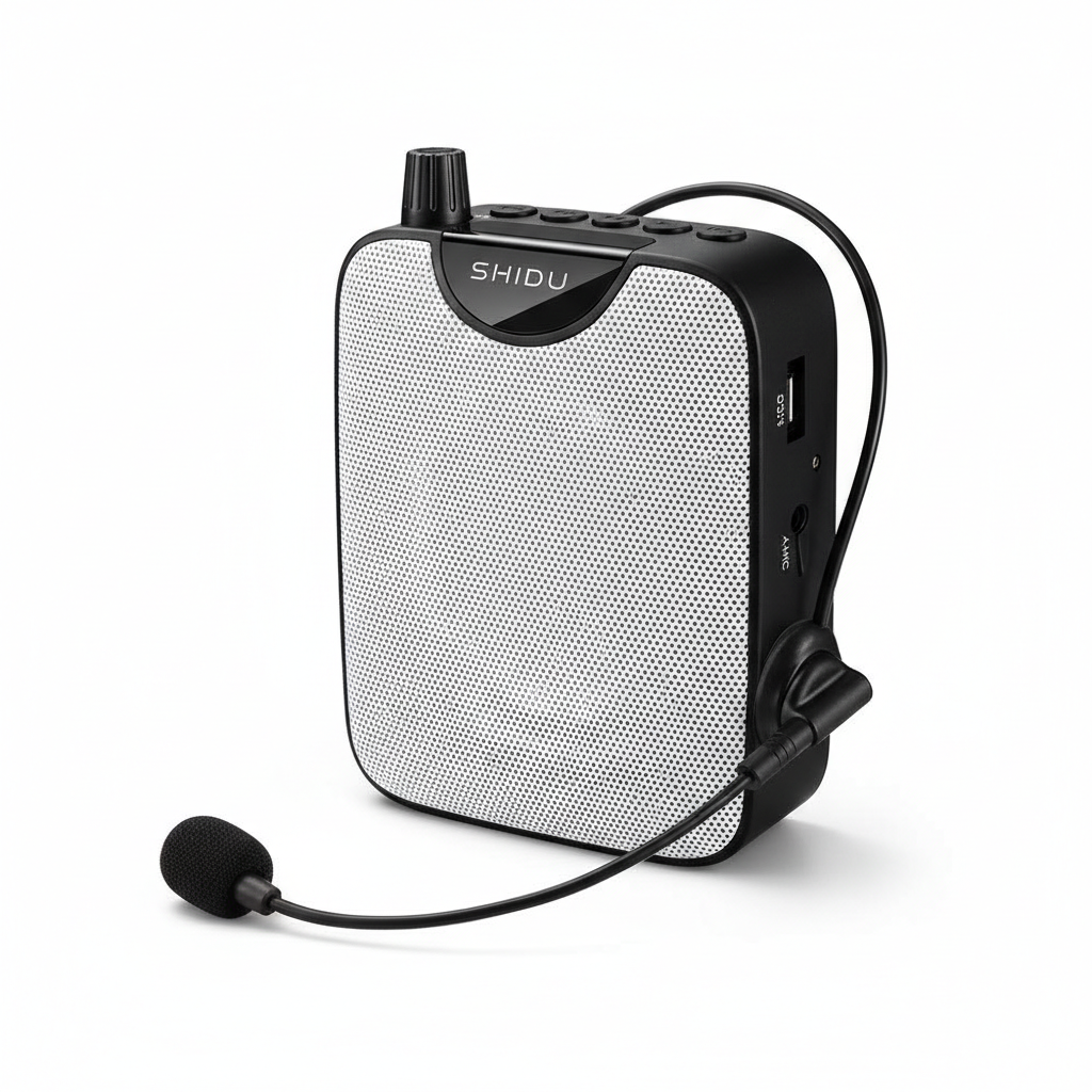 Classroom Voice Amplifier for Teachers with Mic – Portable PA System – Wired Mike with Speaker – 10 W