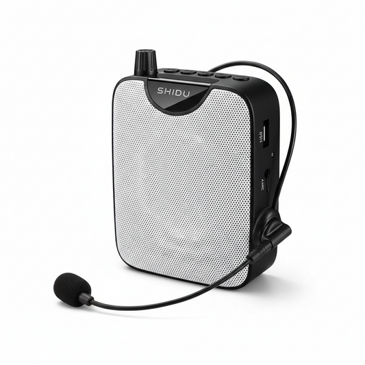 Classroom Voice Amplifier for Teachers with Mic – Portable PA System – Wired Mike with Speaker – 10 W