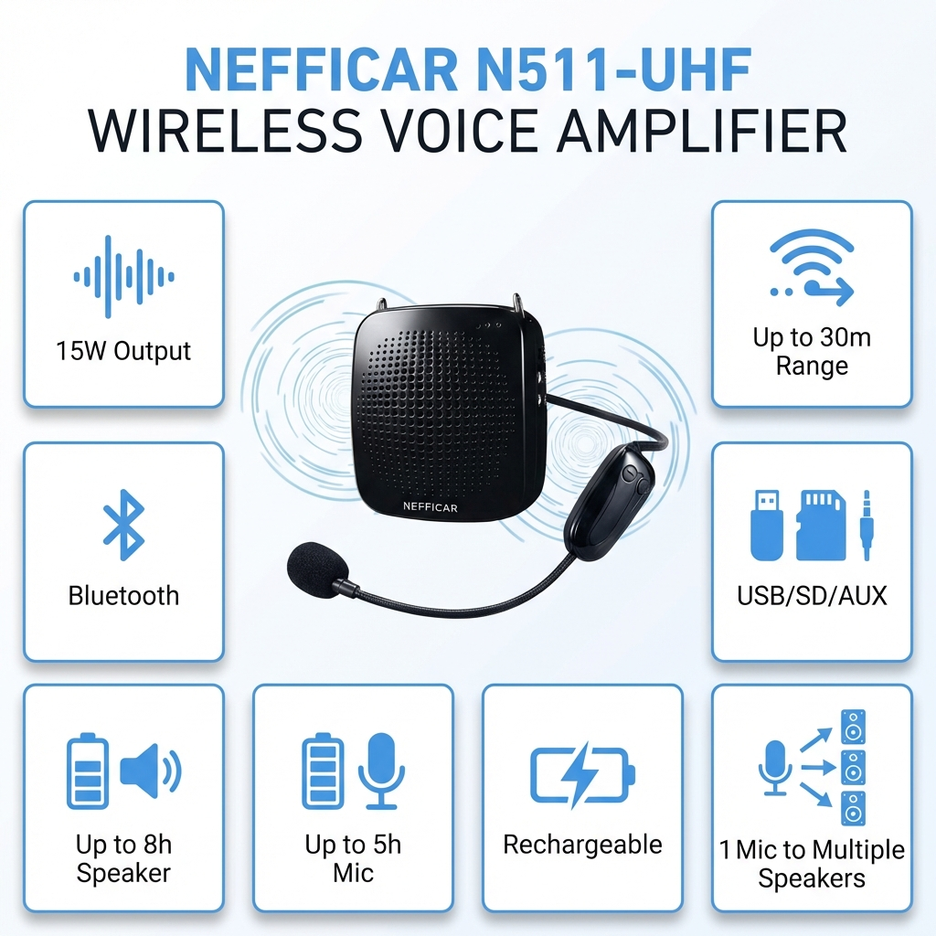 Best Wireless Voice Amplifier for Teachers - N511-UHF