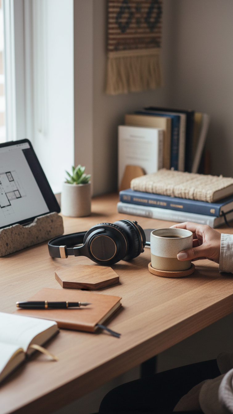 Hexagonal Wooden Coaster Set of 3 – Stylish Table Coasters for Cups, Mugs & Glasses