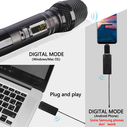 Wireless Microphone with USB Receiver – for Android Phones with USB C Interface - Nefficar