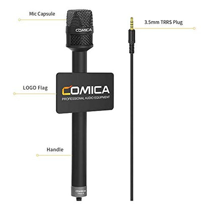 Handheld Interview Microphone - Compatible with iPhone Samsung Smartphone - Nefficar