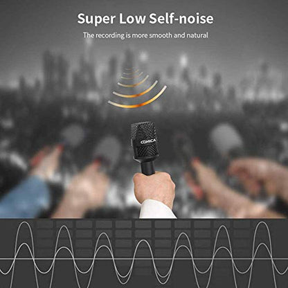 Handheld Interview Microphone - Compatible with iPhone Samsung Smartphone
