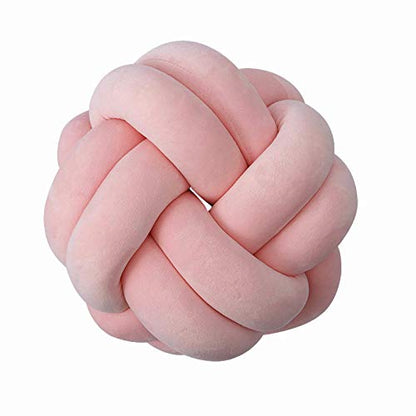 Small Knot Pillow Home Decorative Cushion - Modern Home Sofa Decor Throw Pillow 10" (Pink) - Nefficar