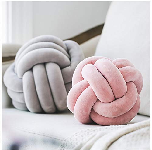 Small Knot Pillow Home Decorative Cushion - Modern Home Sofa Decor Throw Pillow 10" (Pink) - Nefficar