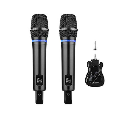 Dual Handheld Wireless Microphone - Ideal Karaoke, Singing, Interview Mic
