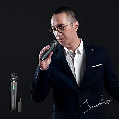Rechargeable Wireless UHF Microphone System for Stage PA