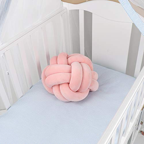 Small Knot Pillow Home Decorative Cushion - Modern Home Sofa Decor Throw Pillow 10" (Pink) - Nefficar