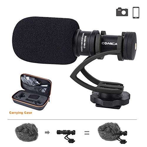 Camera Microphone - Super-Cardioid Directional Condenser Video Shotgun Microphone for Canon Nikon - Nefficar