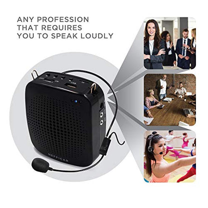 Portable Public Announcement System Loudspeaker with Microphone - Nefficar