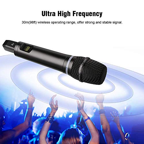 Dual Handheld Wireless Microphone - Ideal Karaoke, Singing, Interview Mic - Nefficar