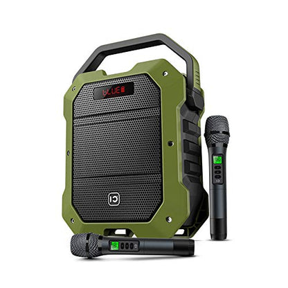 Karaoke Wireless Mic with Bluetooth Speaker Music System Set - 80W