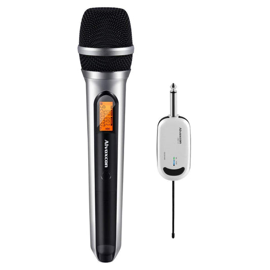 Wireless Microphone System UHF Dynamic Handheld Mic for iPhone, Computer, Karaoke - Nefficar