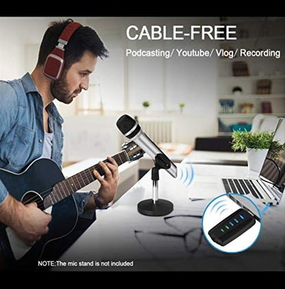 ফোন ও ল্যাপটপের জন্য ওয়্যারলেস মাইক্রোফোন USB বা USB C ওয়্যারলেস মাইক্রোফোন