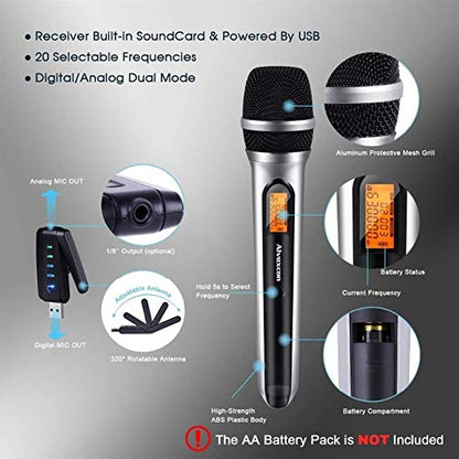 ফোন ও ল্যাপটপের জন্য ওয়্যারলেস মাইক্রোফোন USB বা USB C ওয়্যারলেস মাইক্রোফোন