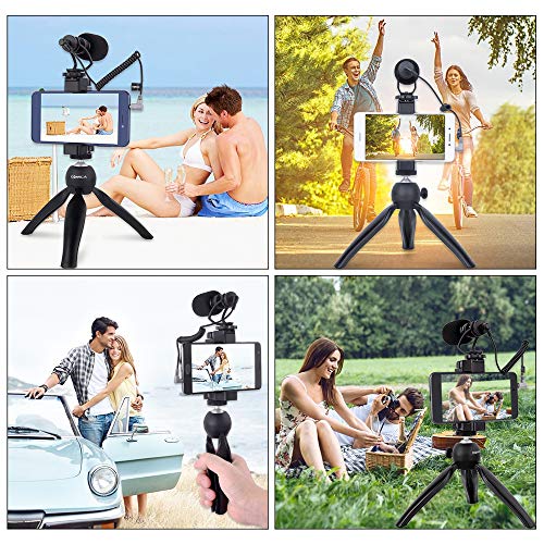 Smartphone Video Kit with Shotgun Cardioid Mic - Vlogging Gift Set - Nefficar