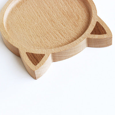 Nordic Baby Food Feeding Wooden Plate Tray Bowl - Nefficar