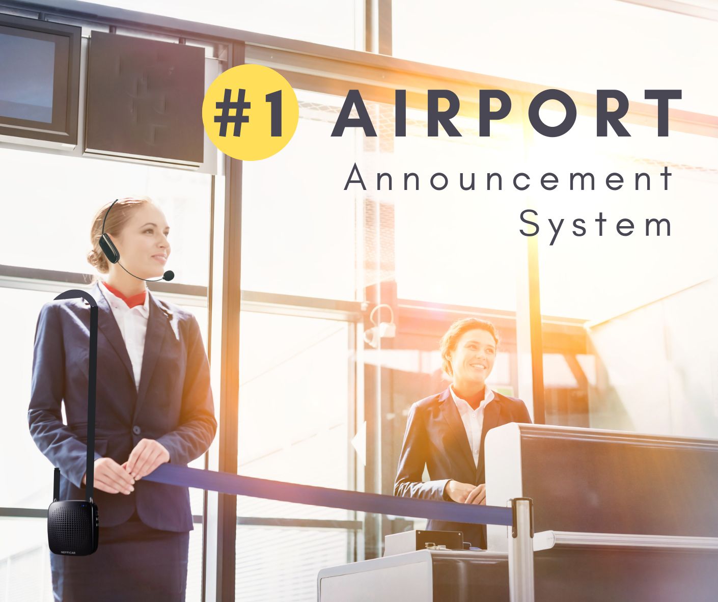 Portable Airport Announcement System Mic with Speaker