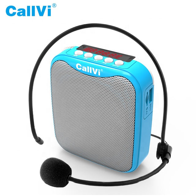 Wireless Portable Mini Voice Amplifier with Headset Microphone - 15W - Black Color - Nefficar