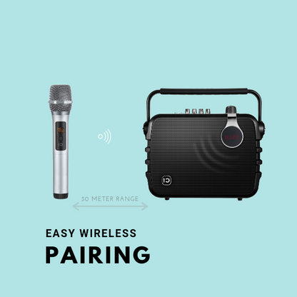 K5 Wireless Party Karaoke System with Bluetooth Speaker & Mic – 60W
