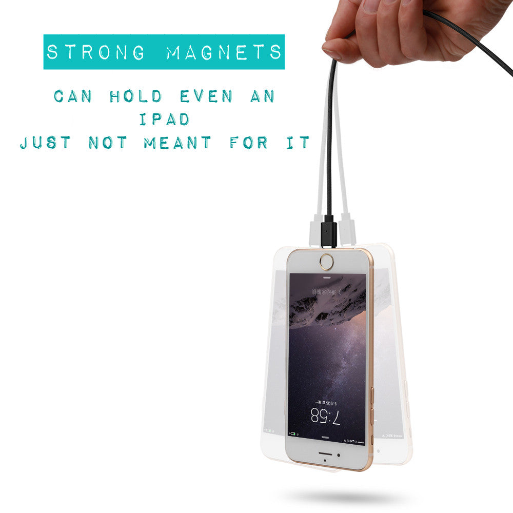 Magnetic Fast Charging 2-In-1 Micro USB Lightning Cable