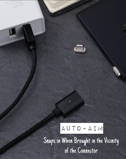 Magnetic Fast Charging 2-In-1 Micro USB Lightning Cable