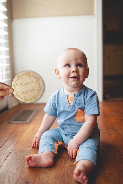 Baby Wood Milestone Cards - Nefficar