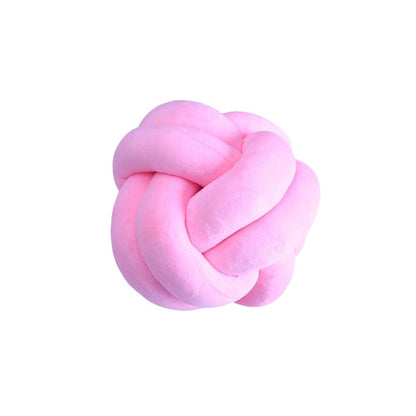 Small Knot Pillow Home Decorative Cushion - Modern Home Sofa Decor Throw Pillow 10" (Pink)