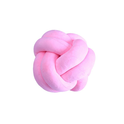 Small Knot Pillow Home Decorative Cushion - Modern Home Sofa Decor Throw Pillow 10" (Pink) - Nefficar
